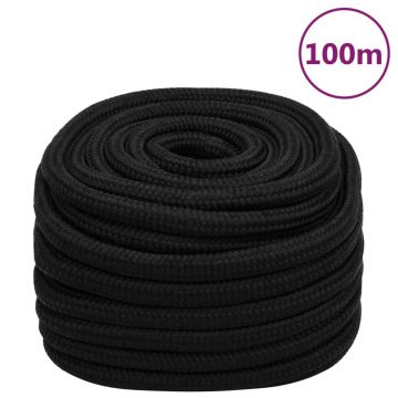 Gossi franghie de lucru, negru, 20 mm, 100 m, poliester