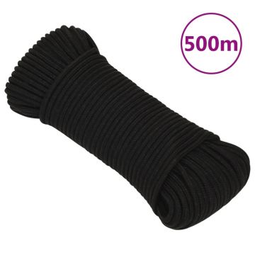 Gossi franghie de lucru, negru, 3 mm, 500 m, polipropilena
