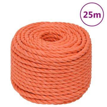 Gossi franghie de lucru, portocaliu, 14 mm, 25 m, polipropilena