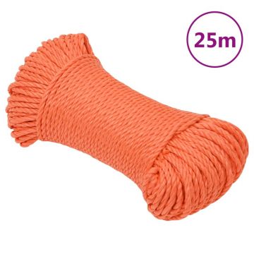 Gossi franghie de lucru, portocaliu, 6 mm, 25 m, polipropilena