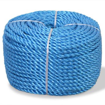 Gossi franghie impletita polipropilena 10 mm 100 m, albastru