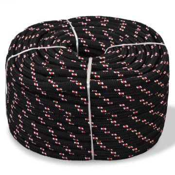 Gossi franghie marinareasca din polipropilena 10 mm 50 m, negru