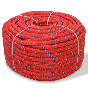 Gossi franghie marinareasca din polipropilena 10 mm 50 m, rosu