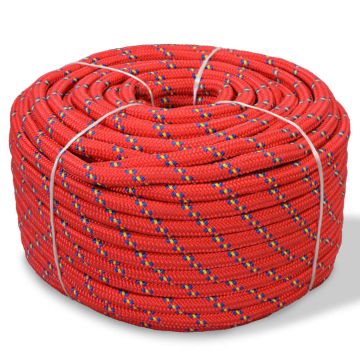 Gossi franghie marinareasca din polipropilena, rosu, 50 m, 16 mm