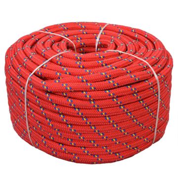 Gossi franghie marinareasca din polipropilena, rosu, 50 m, 18 mm