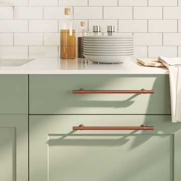 Gossi manere de dulap, 10 buc., bronz, 224 mm, otel inoxidabil