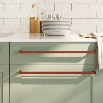 Gossi manere de dulap, 10 buc., bronz, 480 mm, otel inoxidabil