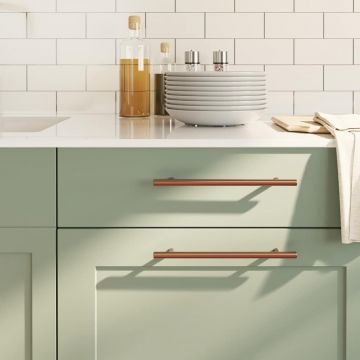 Gossi manere de dulap, 5 buc., bronz, 192 mm, otel inoxidabil