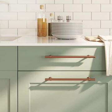 Gossi manere de dulap, 5 buc., bronz, 224 mm, otel inoxidabil