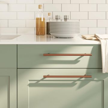Gossi manere de dulap, 5 buc., bronz, 224 mm, otel inoxidabil