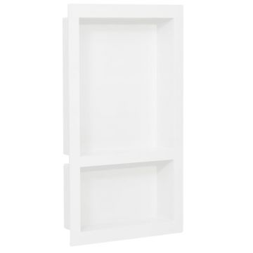 Gossi nisa de dus, 2 compartimente, alb lucios, 41x69x9 cm