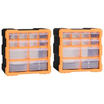 Gossi organizatoare cu 12 sertare, 2 buc., 26,5 x 16 x 26 cm