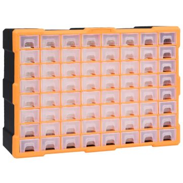 Gossi organizator cu 64 de sertare, 52 x 16 x 37,5 cm