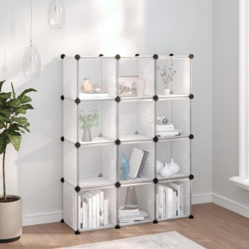 Gossi organizator cub de depozitare cu usi, 12 cuburi, transparent pp