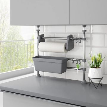 Gossi organizator de bucatarie reglabil, aluminiu