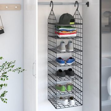 Gossi organizator pentru dulap suspendat, cu 7 rafturi
