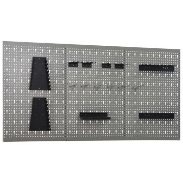 Gossi panouri pentru scule de perete, 3 buc., 40 x 58 cm, otel