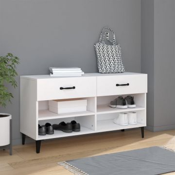 Gossi pantofar, alb, 102x35x55 cm, lemn compozit