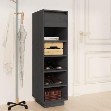 Gossi pantofar, alb, 30x34x105 cm, lemn masiv de pin