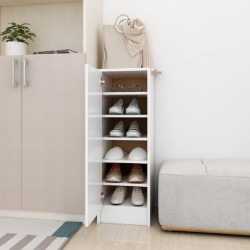 Gossi pantofar, alb, 32x35x92 cm, lemn prelucrat