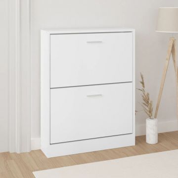 Gossi pantofar, alb, 59x17x81 cm, lemn prelucrat