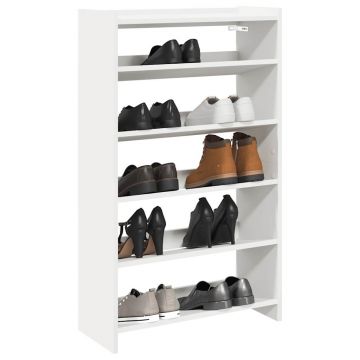 Gossi pantofar, alb, 60x25x100 cm, lemn prelucrat