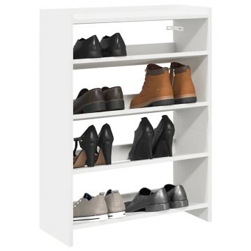 Gossi pantofar, alb, 80x25x61,5 cm, lemn prelucrat