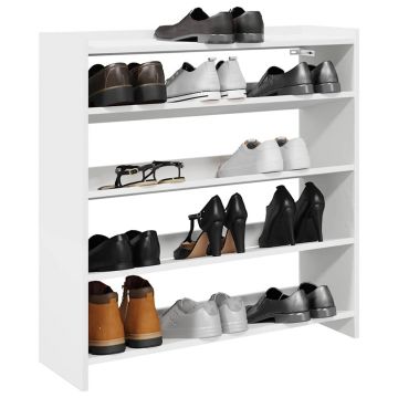 Gossi pantofar, alb, 80x25x81 cm, lemn prelucrat