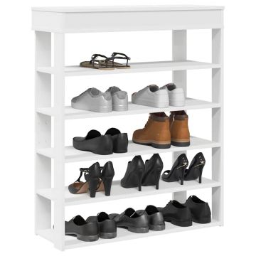 Gossi pantofar, alb, 80x30x98 cm, lemn prelucrat