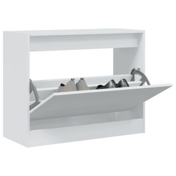 Gossi pantofar, alb, 80x34x63 cm, lemn prelucrat
