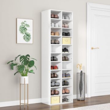 Gossi pantofar, alb extralucios, 54x34x183 cm, pal