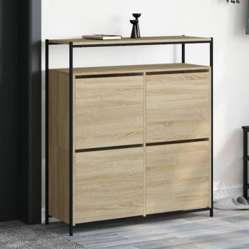 Gossi pantofar cu 4 sertare rabatabile, stejar sonoma, 100x34x112 cm