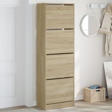 Gossi pantofar cu 4 sertare rabatabile, stejar sonoma, 60x34x187,5 cm