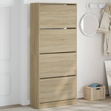 Gossi pantofar cu 4 sertare rabatabile, stejar sonoma, 80x34x187,5 cm