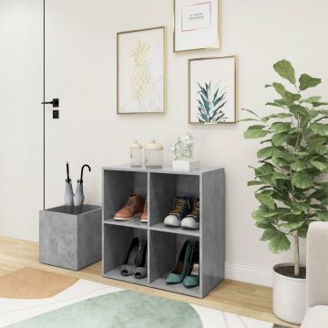 Gossi pantofar de hol, gri beton, 105x35,5x70 cm, pal