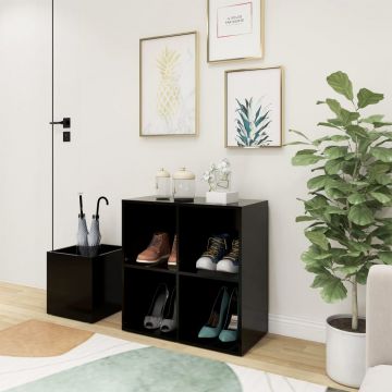 Gossi pantofar de hol, negru, 105x35,5x70 cm, pal