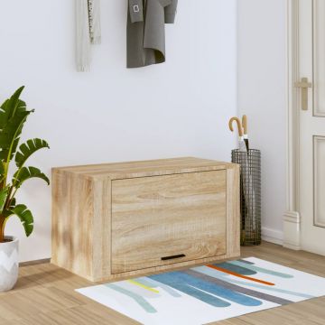 Gossi pantofar de perete, stejar sonoma, 70x35x38 cm, lemn prelucrat