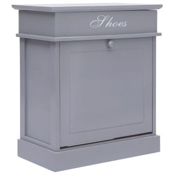 Gossi pantofar, gri, 50 x 28 x 58 cm, lemn de paulownia
