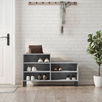 Gossi pantofar, gri beton, 102x36x60 cm, lemn prelucrat