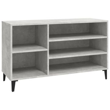 Gossi pantofar, gri beton, 102x36x60 cm, lemn prelucrat