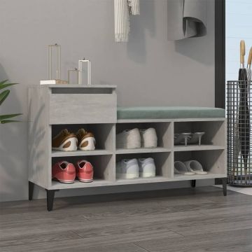 Gossi pantofar, gri beton, 102x36x60 cm, lemn prelucrat