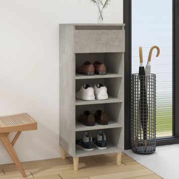 Gossi pantofar, gri beton, 40x36x105 cm, lemn prelucrat