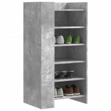 Gossi pantofar, gri beton, 52x37,5x100 cm, lemn prelucrat