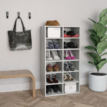 Gossi pantofar, gri beton, 54x34x100,5 cm, lemn compozit