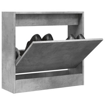 Gossi pantofar, gri beton, 60x21x57 cm, lemn compozit
