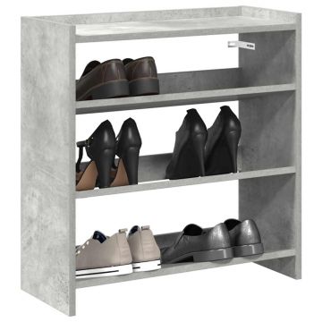 Gossi pantofar, gri beton, 60x25x62 cm, lemn prelucrat
