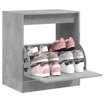 Gossi pantofar, gri beton, 60x42x69 cm, lemn compozit
