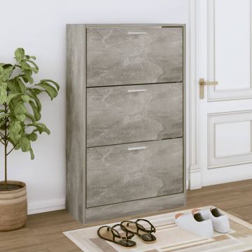 Gossi pantofar, gri beton, 63x24x103 cm, lemn compozit