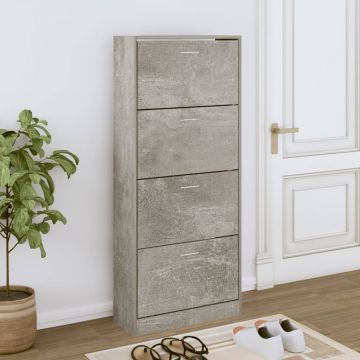 Gossi pantofar, gri beton, 63x24x147 cm, lemn compozit