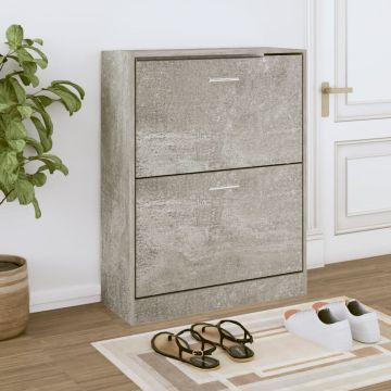 Gossi pantofar, gri beton, 63x24x81 cm, lemn compozit